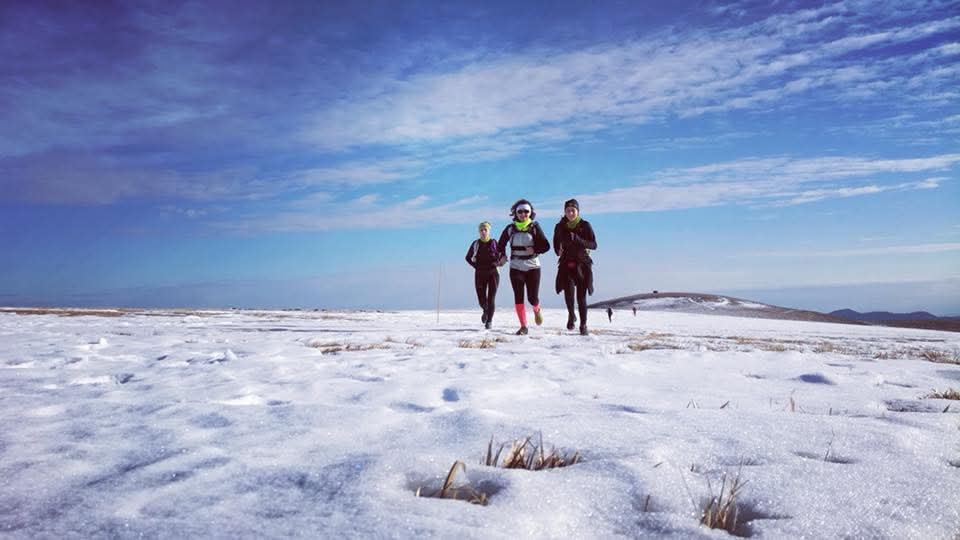 Course dans la neige